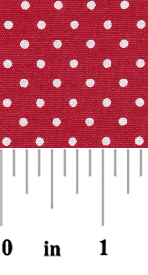 Fabric Finders Red/White Polka Dot Fabric 1/8''